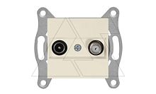 Rita - Розетка TV-SAT, проходная, 4Дб/F разъем, сл.кость | код 2200-156-0202 | Mutlusan