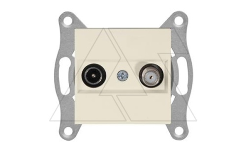 Rita - Розетка TV-SAT, проходная, 4Дб/F разъем, сл.кость | код 2200-156-0202 | Mutlusan