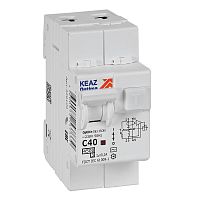 Выключатель автоматический дифференциального тока АВДТ с защитой от сверхтоков 2П 40А 100мА AC 4,5кА OptiDin D63-23C40-AC-У3 | код 328109 | КЭАЗ