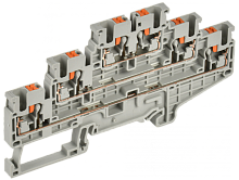 Колодка клеммная CP-ML 3 ур. 2,5мм2 серая IEK | код YCT23-00-3-K03-002 | IEK