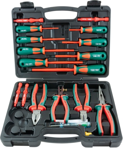 PSV118S Набор диэлектрический, отверток стержневых и шарнирно-губцевого инструмента, 18 предметов | код PSV118S | JONNESWAY PSV118S Набор диэлектрический, отверток стержневых и шарнирно-губцевого инструмента, 18 предметов | код PSV118S | JONNESWAY