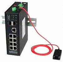 Коммутатор Osnovo SW-80802/I(Port 90W, 300W) 8x1Гбит/с 2SFP 8PoE 200W неуправляемый | код 1681953 | OSNOVO