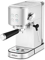 Кофеварка рожковая Kitfort КТ-7294 1350Вт серебристый | код 2004629 | KITFORT