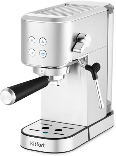 Кофеварка рожковая Kitfort КТ-7294 1350Вт серебристый | код 2004629 | KITFORT