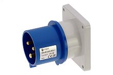 Вилка встраиваемая 32A/230V/1P+N+E/IP44, фланец 86x86 | код CA817 | INPIN