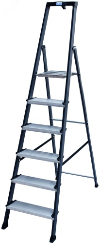 Стремянка анодированная SECURO 6 ступеней | код 126443 | KRAUSE