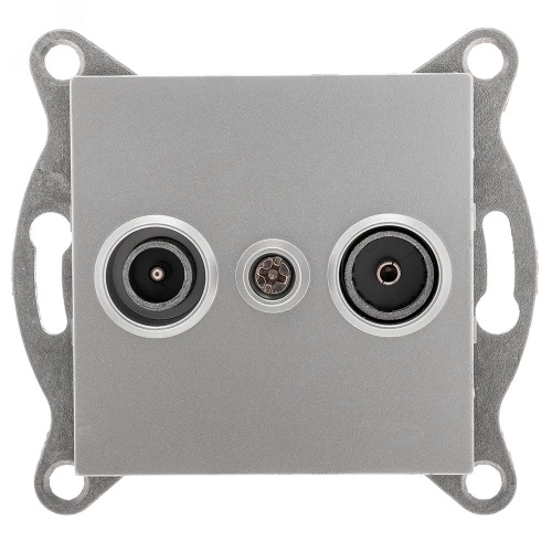 GUSI Ugra механизм розетки TV+ SAT, оконечной, скрытая установка. Цвет серебро. | код С11TS1-004 | GUSI ELECTRIC