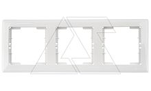 Daria - Рамка 3 поста, к механизмам серии 21, горизонтальный монтаж, белая | код 2120-800-1301 | Mutlusan