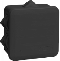 Коробка расп. КМ41255 100х100х50мм IP44 6 вв. черная IEK | код UKO21-100-100-050-K02-44 | IEK