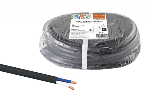 Провод ВВГмб-П нг(А)-LS 2х2.5 220/380 (бухта 20м) Народный ТРТС | код SQ0117-1210 | РЭМЗ ТМ Провод ВВГмб-П нг(А)-LS 2х2.5 220/380 (бухта 20м) Народный ТРТС | код SQ0117-1210 | РЭМЗ ТМ