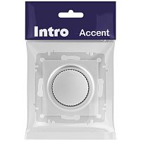 Светорегулятор Intro Accent 6-401-03 поворотный, 600Вт 230В, IP20, СУ, алюминий | код Б0063674 | ЭРА