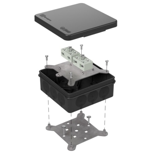 Коробка огнестойкая разветвительная для о/п двухкомпонентная 60-0303-9005-FR6.0-4-4-Р Е15-Е60 RAL9005 100х100х40 (16 шт/кор) Промрукав | код 60-0303-9005-FR6.0-4-4-Р | ПРОМРУКАВ Коробка огнестойкая разветвительная для о/п двухкомпонентная 60-0303-9005-FR6.0-4-4-Р Е15-Е60 RAL9005 100х100х40 (16 шт/кор) Промрукав | код 60-0303-9005-FR6.0-4-4-Р | ПРОМРУКАВ