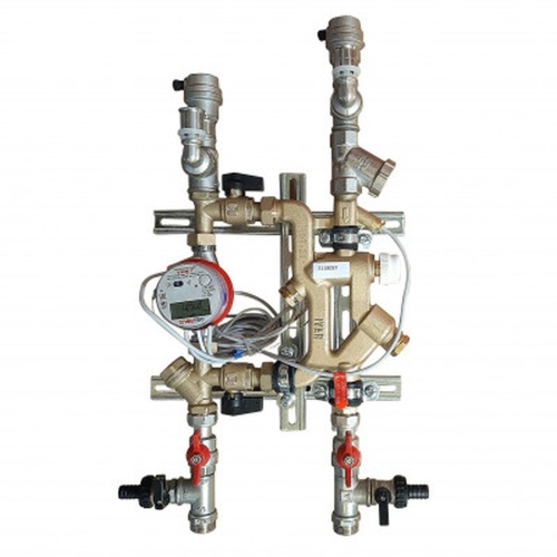 Кв. станц. отопит. контура (верт. исполн.), т/сч, имп-0,6 куб.м/час, прав. | код. VT.IVCM.06.RI | VALTEC