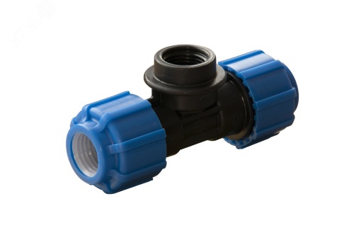 Тройник ПНД с наружной резьбой 63х1 1/2'х63 | код 51611263 | Политэк