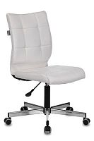 Кресло Бюрократ CH-330M белый Lincoln 100 эко.кожа крестов. металл хром | код 1126868 | БЮРОКРАТ
