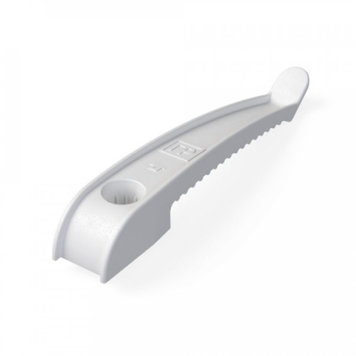 Держатель круглого кабеля односторонний для прямого монтажа на 8 мест в гофроящике белый (200 шт/кор) Промрукав | код PR13.0489 | ПРОМРУКАВ