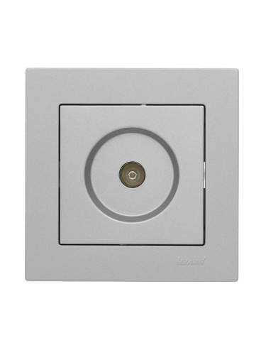 Розетка телевизионная проходная TV 1-м СП Vesna механизм платина LEZARD 742-3588-129 фото 3