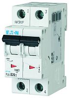 Автоматический выключатель 20А, кривая отключения С, 2 полюса, откл. способность 6 кА, PL6-C20/2 | код 286568 | EATON