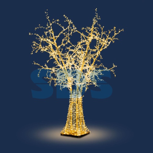 Декоративная 3D фигура Дерево 540х530 см теплое белое | код 501-504 | NEON-NIGHT