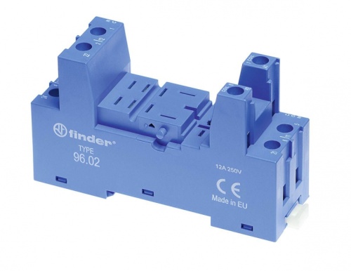 Розетка с винтовыми клеммами (с зажимной клетью) для реле 56.32, применяются модули 86.30, 99.02, в комплекте пластиковая клипса 094.91.3, версия: синий цвет | код 9602SPA | FINDER Розетка с винтовыми клеммами (с зажимной клетью) для реле 56.32, применяются модули 86.30, 99.02, в комплекте пластиковая клипса 094.91.3, версия: синий цвет | код 9602SPA | FINDER