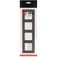 Рамка для розеток и выключателей Серия 12 12-5204-13 на 4 поста, Классик, бронза | код Б0067739 | ЭРА