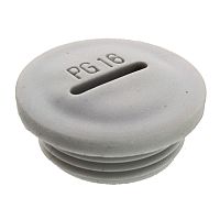 Заглушка для кабельных вводов RUICHI PG16, пластиковая, цвет серый | код 69819 | Ruichi