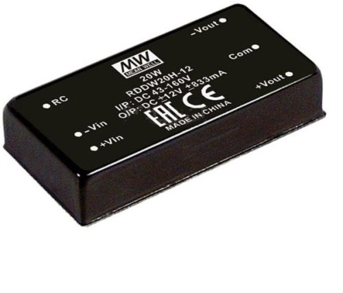 Источник питания DC-DC, 20Вт, вход 18…75В, выход ±5В/±2А, изоляция 1500В DC, DIP 50.8х25.4х10.2мм, -40...+85С | код RDDW20G-05 | MeanWell Источник питания DC-DC, 20Вт, вход 18…75В, выход ±5В/±2А, изоляция 1500В DC, DIP 50.8х25.4х10.2мм, -40...+85С | код RDDW20G-05 | MeanWell