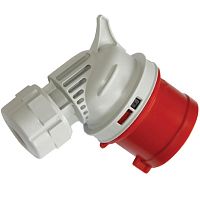 Вилка кабельная угловая IP44 16A 3P+E 400В | код DISA040164 | DKC