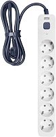 Сетевой фильтр Powercom SP-06W 3м (6 розеток) белый/серый (коробка) | код 1928699 | POWERCOM