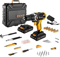 Дрель-шуруповерт Deko DKCD20FU-Li аккум. патрон:быстрозажимной (кейс в комплекте) (063-4135) | код 1422094 | DEKO
