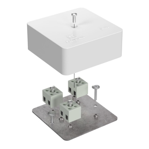 Коробка огнестойкая для кабель-канала 40-0450-FR2.5-6 Е15-Е60 (латунь) RAL9003 75х75х30 (87 шт/кор) Промрукав | код 40-0450-FR2.5-6-Е60 | ПРОМРУКАВ