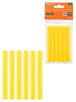 Клеевые стержни универсальные желтые, 11 мм x 100 мм, 6 шт, Алмаз TDM | код SQ1024-0516 | TDM