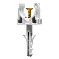 Крепеж-клипса с дюбелем и саморезом серая d16 мм (100шт/1500шт уп/кор) Промрукав | код PR13.0215 | ПРОМРУКАВ