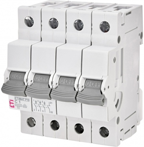Автоматический выключатель ETIMAT P10 3p+N Z 2A (10kA) | код 270244106 | ETI