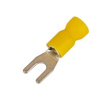 Наконечник вилочный с изолир.фланцем ПВХ, легкий ввод жилы, 2,5-6 кв.мм М6 (д.6,4 мм) (НВИ) | код 2C16P-EE-PVC | DKC