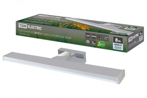 Светильник LED CH-П 8Вт, 4000 К, IP44, Брассия, хром TDM | код SQ0358-0202 | TDM