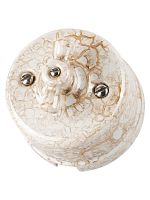 Выключатель фарфоровый поворотный 2-кл. с ручкой (бантик) 10А мраморный «Болонь» TDM | код SQ1820-0110 | TDM