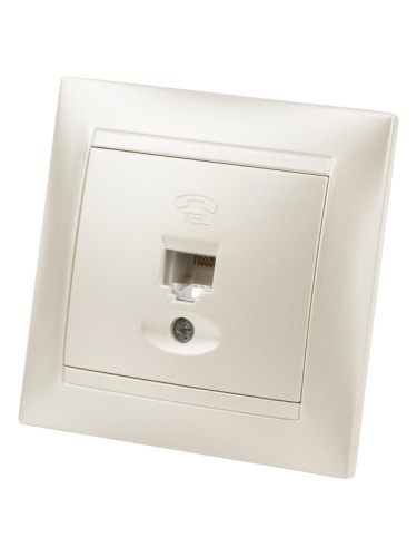 Розетка телефонная RJ11 перламутр Лама TDM | код SQ1815-0815 | TDM Розетка телефонная RJ11 перламутр Лама TDM | код SQ1815-0815 | TDM
