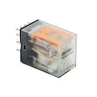 Реле миниатюрное промышленное общего назначения, 4CO, ком. ток 5А, AgSnO?, напряжение 220V DC, опция: светодиод | код IR-220DC-4CO | DKC