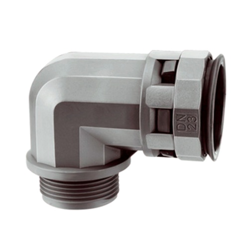 Муфта 90 грд. труба-коробка DN 23 мм, М25х1,5, полиамид, цвет черный | код PAN23M32N | DKC