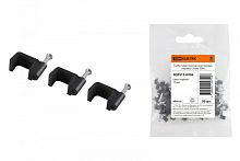 Скоба 12мм плоская пластиковая (черная) (50шт) TDM | код SQ0513-0036 | TDM