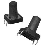 Тактовая кнопка RUICHI KAN1211-1501B, 12x12x15 мм, OFF-(ON), 50 мА, 12 В, 100 мОм | код 112529 | Ruichi