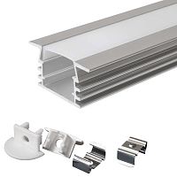 Профиль для светодиодной ленты RUICHI врезной алюминиевый 605-1, 1 м | код 113789 | Ruichi