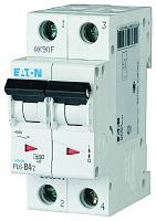Автоматический выключатель 4А, кривая отключения B, 2 полюса, откл. способность 6 кА, PL6-B4/2 | код 286551 | EATON