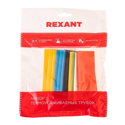 Набор термоусаживаемых трубок №21 ТУТ нг 25/12,5 мм, 7 цветов (упак. 21 шт. по 10 см) | код 29-0121 | REXANT фото 5