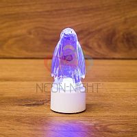 Фигура светодиодная "Пингвин Кристалл" на подставке RGB | код 501-052 | Neon-Night