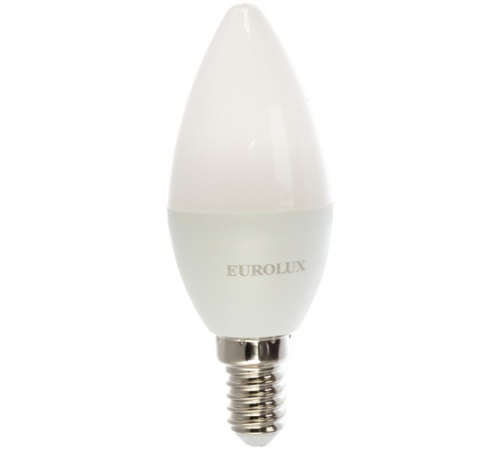 Лампа светодиодная LL-E-C37-5W-230-4K-E14 (свеча, 5Вт, нейтр., Е14) Eurolux, , Шт | код 76/2/3 | EUROLUX