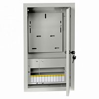 Распределительный шкаф ЩУРв 12 мод., IP31, встраиваемый, сталь, серая дверь, с клеммами |  код. MKM35-V-12-31-ZO |  IEK