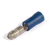 Разъемы штекерные изолированные ( Папа ) с ПВХ манжетой (РШИ-П) 2,5-4 синие (100 шт/уп) Промрукав | код PR08.10443 | ПРОМРУКАВ