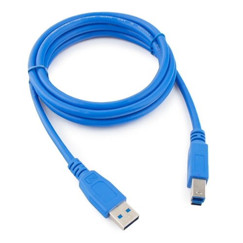 Кабель USB 3.0 Pro Cablexpert CCP-USB3-AMBM-6, AM/BM, 1.8м, экран, синий, пакет | код CCP-USB3-AMBM-6 | Cablexpert